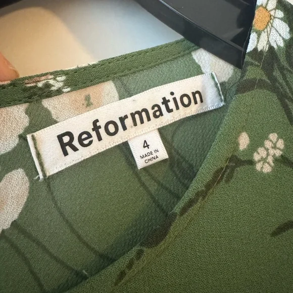 Reformation Carolina Floral Green Midi Dress - Picture 5 of 5